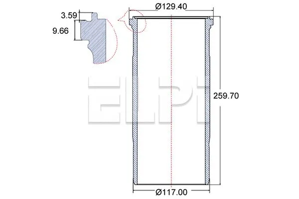 Cylinder Sleeve (LP180 3407)