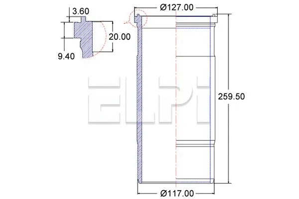 Cylinder Sleeve (LP180 3406)