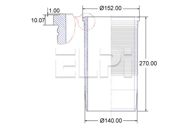 Cylinder Sleeve (LP180 2825)