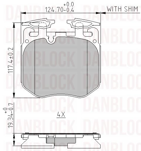 Brake Pad Set, disc brake (DB 511358)
