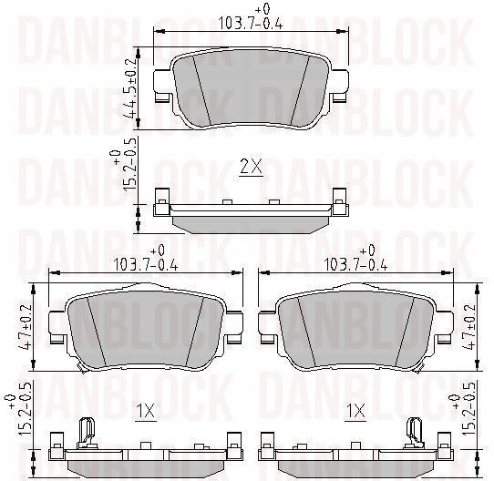 Brake Pad Set, disc brake (DB 511230)