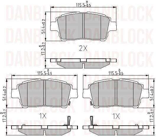 Brake Pad Set, disc brake (DB 510879)