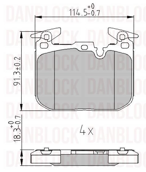 Brake Pad Set, disc brake (DB 511420)