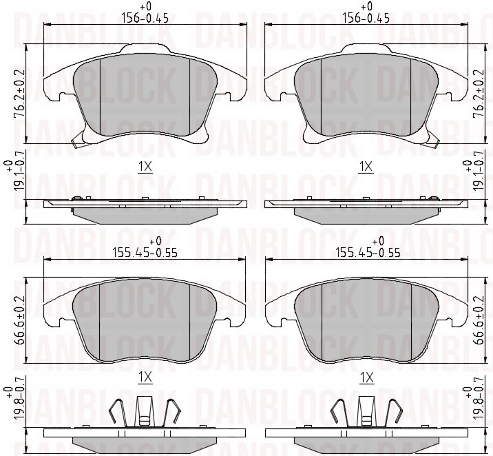 Brake Pad Set, disc brake (DB 511271)