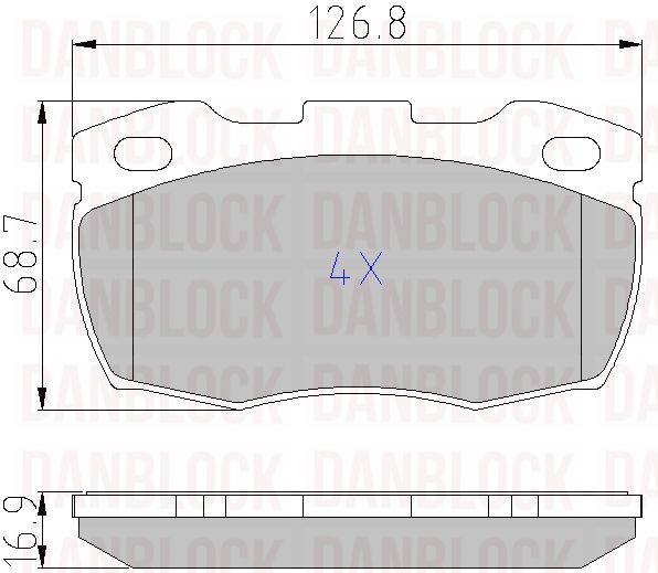 Brake Pad Set, disc brake (DB 510260)