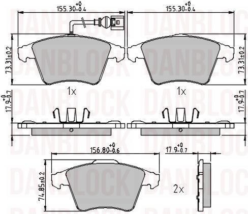Brake Pad Set, disc brake (DB 510611)