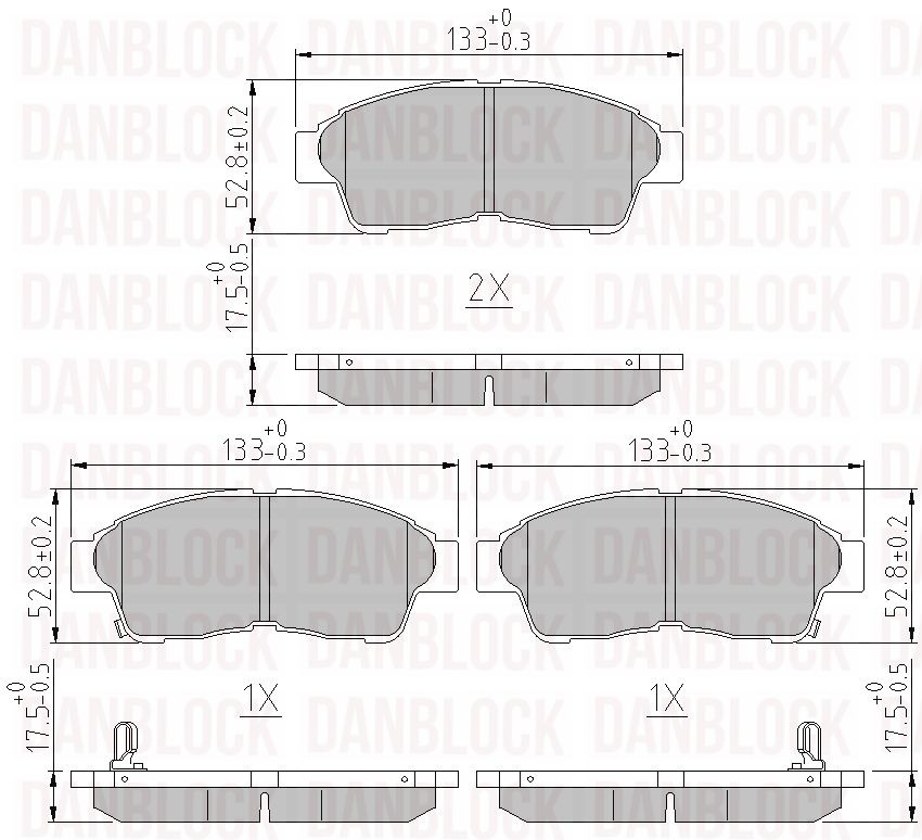Brake Pad Set, disc brake (DB 510145)