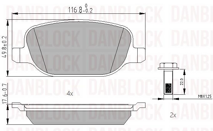Brake Pad Set, disc brake (DB 510891)
