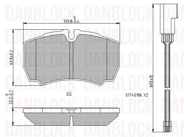 Brake Pad Set, disc brake (DB 510933)