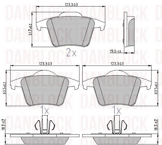 Brake Pad Set, disc brake (DB 510400)