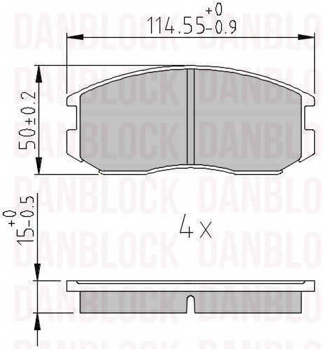 Brake Pad Set, disc brake (DB 510094)