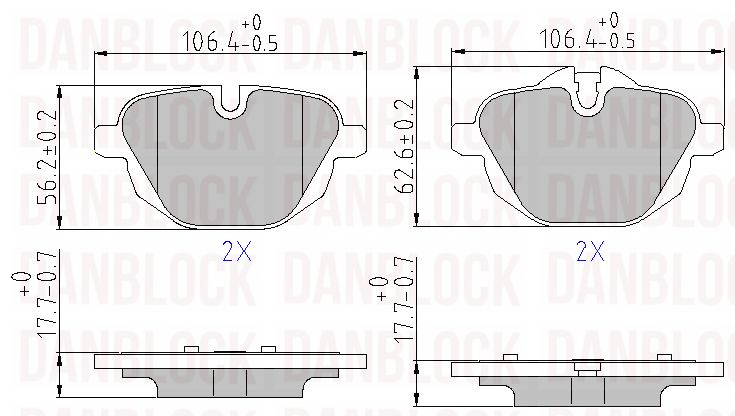 Brake Pad Set, disc brake (DB 510754)