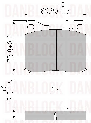 Brake Pad Set, disc brake (DB 510112)