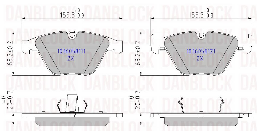 Brake Pad Set, disc brake (DB 510589)
