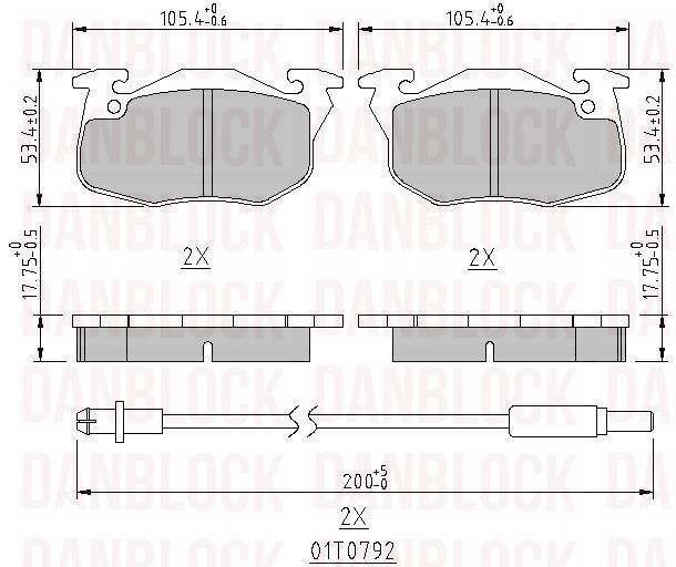 Brake Pad Set, disc brake (DB 510187)