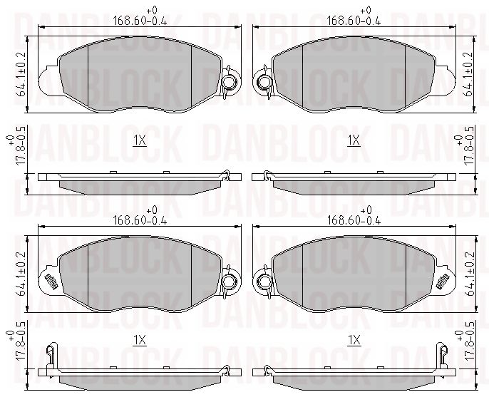 Brake Pad Set, disc brake (DB 510373)