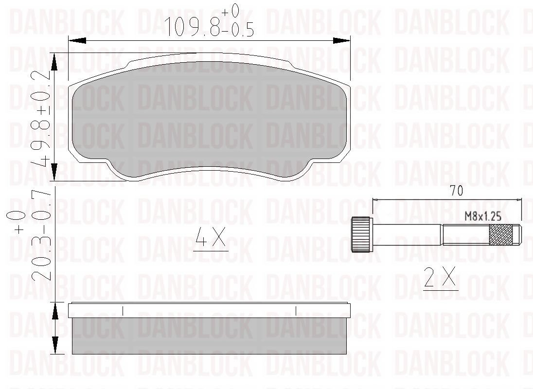 Brake Pad Set, disc brake (DB 510213)