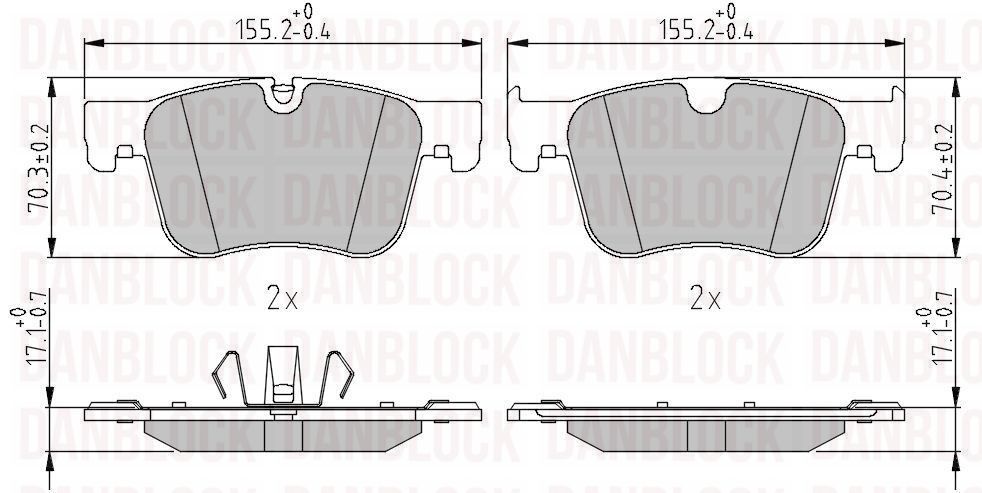 Brake Pad Set, disc brake (DB 511421)