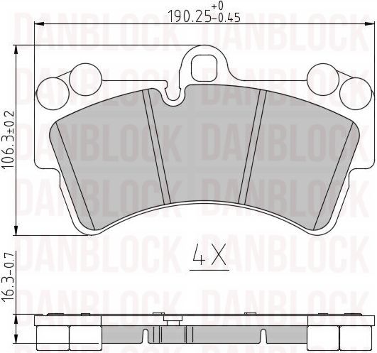 Brake Pad Set, disc brake (DB 510579)