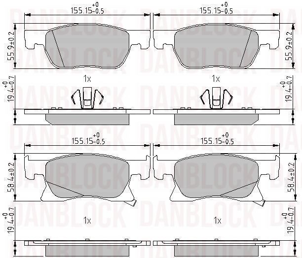 Brake Pad Set, disc brake (DB 511324)