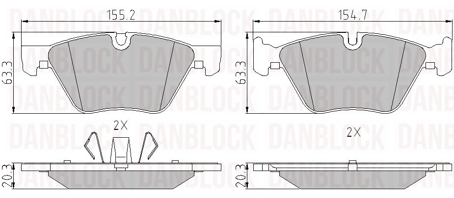 Brake Pad Set, disc brake (DB 510507)