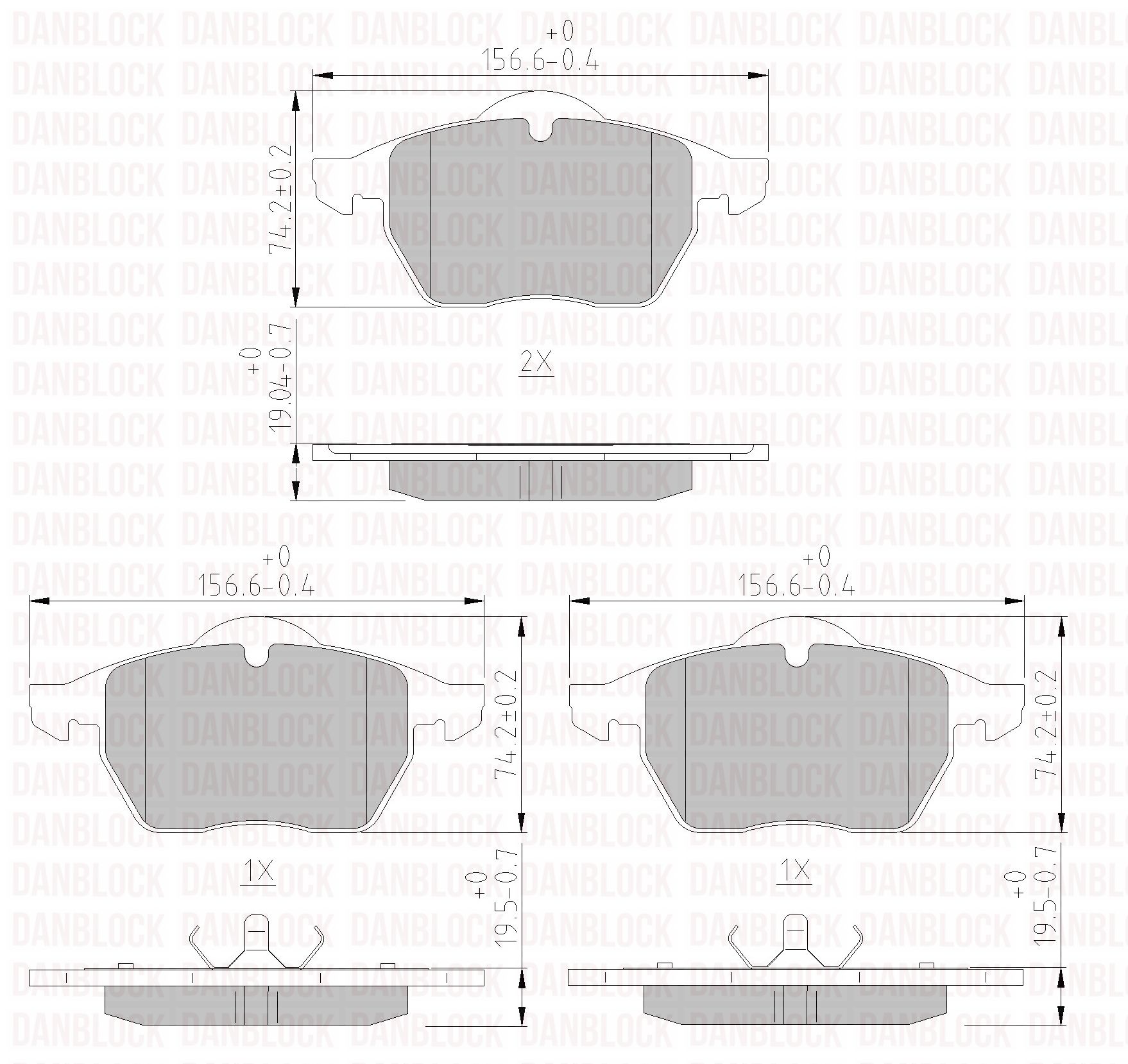 Brake Pad Set, disc brake (DB 510263)
