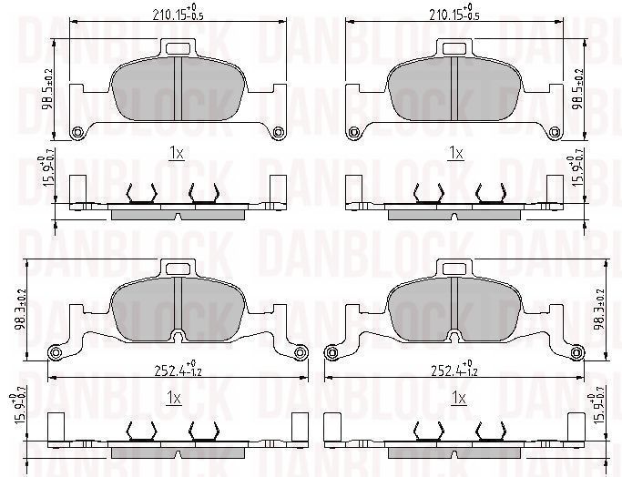 Brake Pad Set, disc brake (DB 511328)