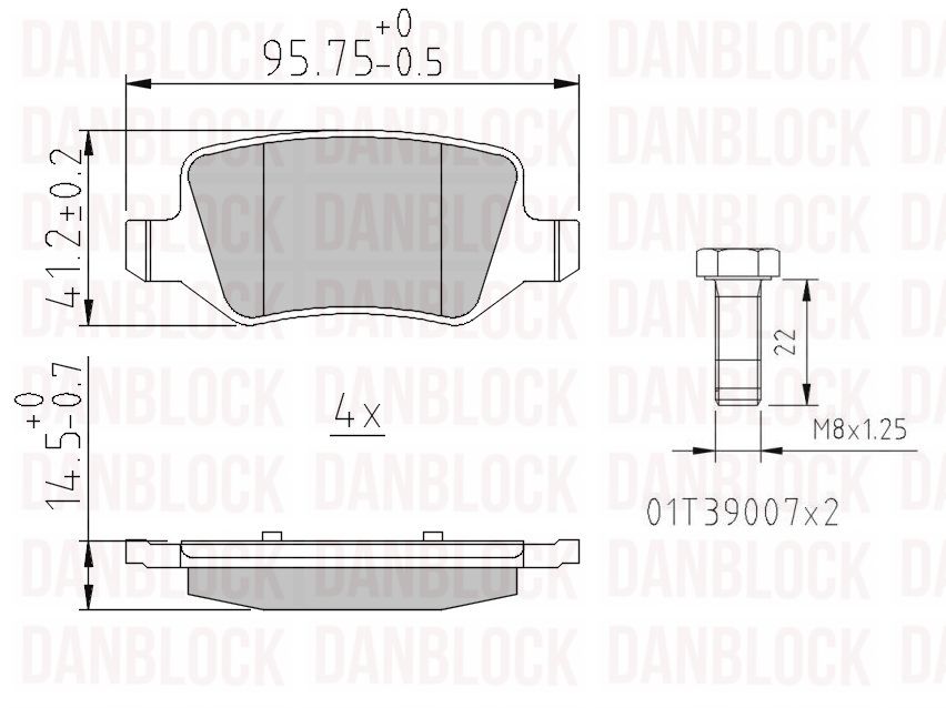 Brake Pad Set, disc brake (DB 510209)