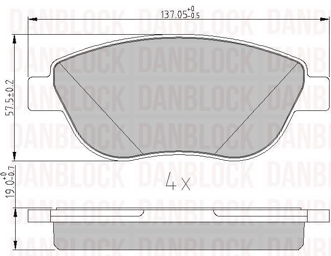 Brake Pad Set, disc brake (DB 510961)