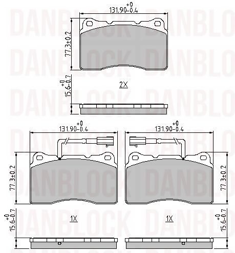 Brake Pad Set, disc brake (DB 510637)