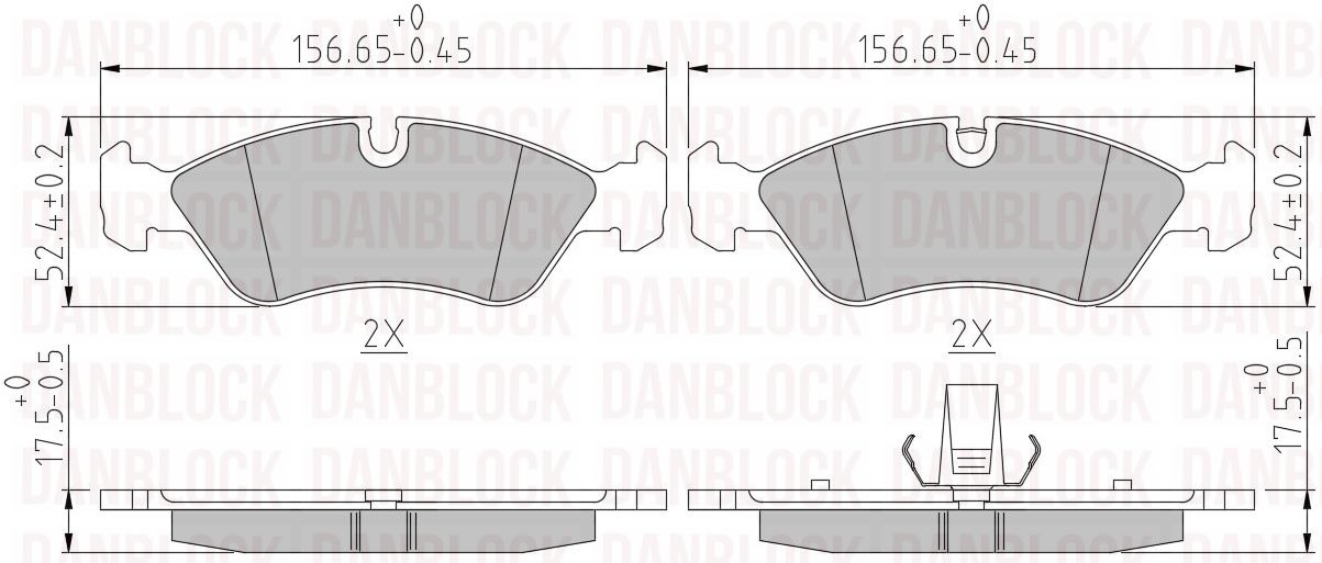 Brake Pad Set, disc brake (DB 510058)