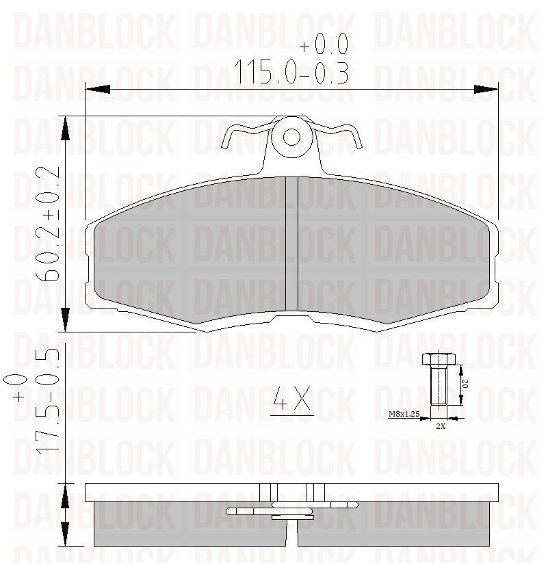 Brake Pad Set, disc brake (DB 510062)