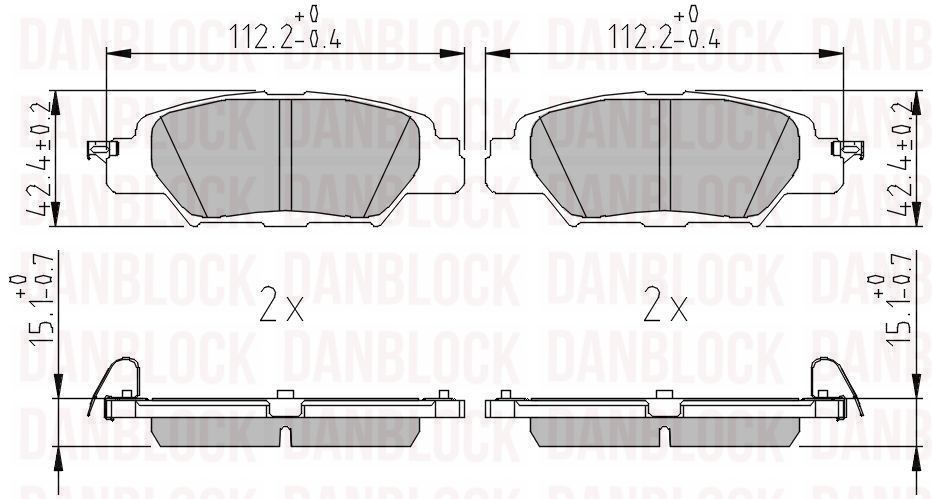 Brake Pad Set, disc brake (DB 511353)