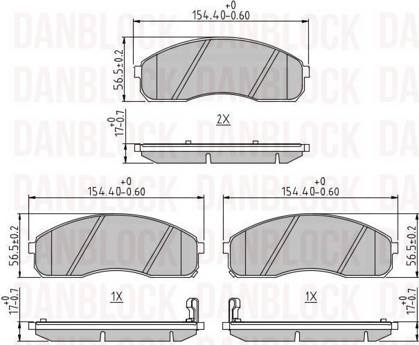 Brake Pad Set, disc brake (DB 510827)