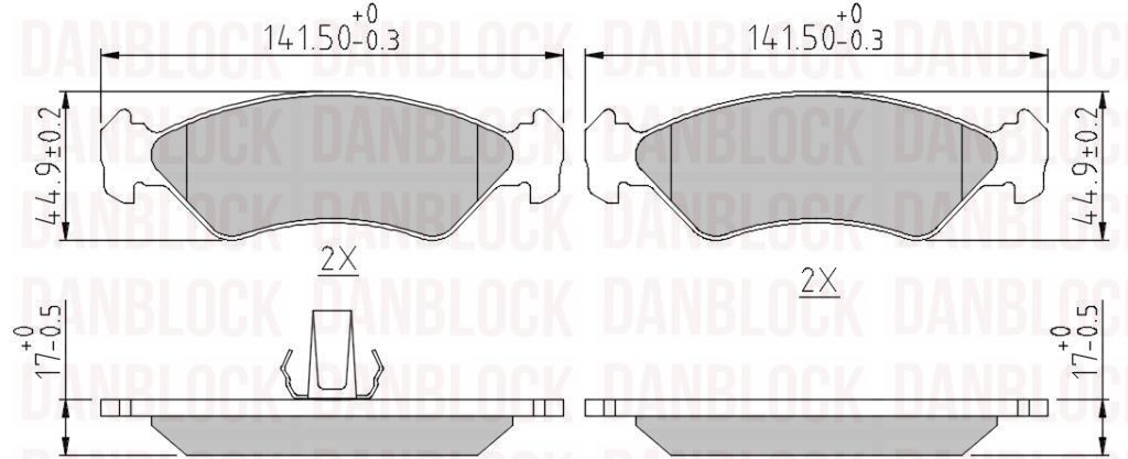Brake Pad Set, disc brake (DB 510281)