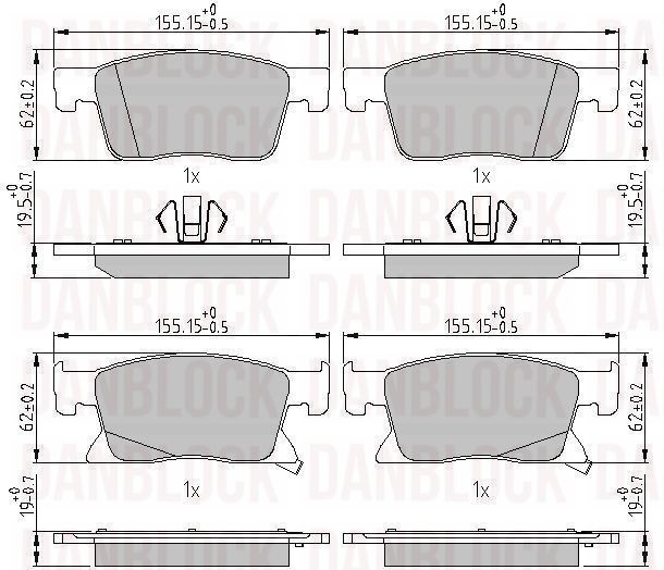 Brake Pad Set, disc brake (DB 511323)
