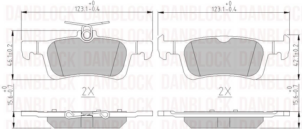 Brake Pad Set, disc brake (DB 511175)