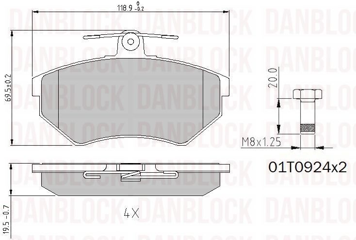 Brake Pad Set, disc brake (DB 510159)