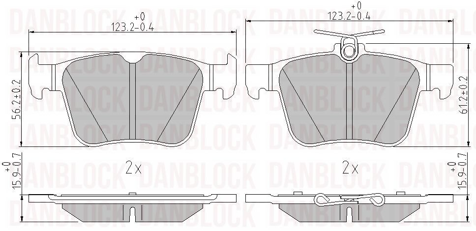 Brake Pad Set, disc brake (DB 511120)