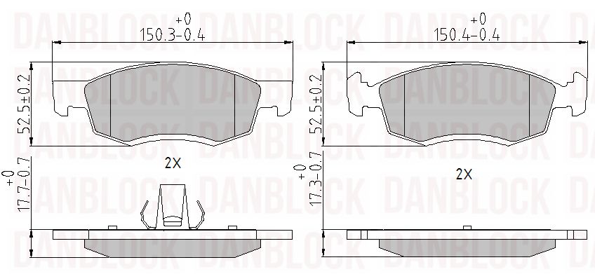 Brake Pad Set, disc brake (DB 510693)