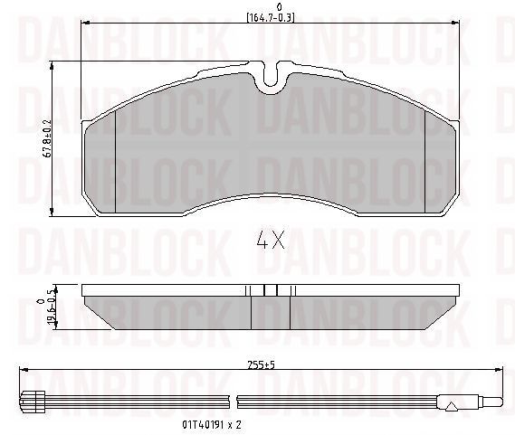 Brake Pad Set, disc brake (DB 511004)
