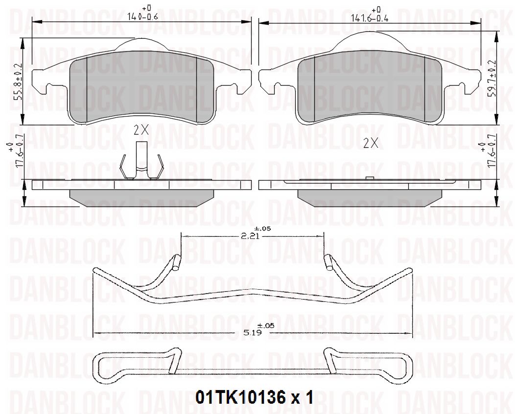Brake Pad Set, disc brake (DB 510483)