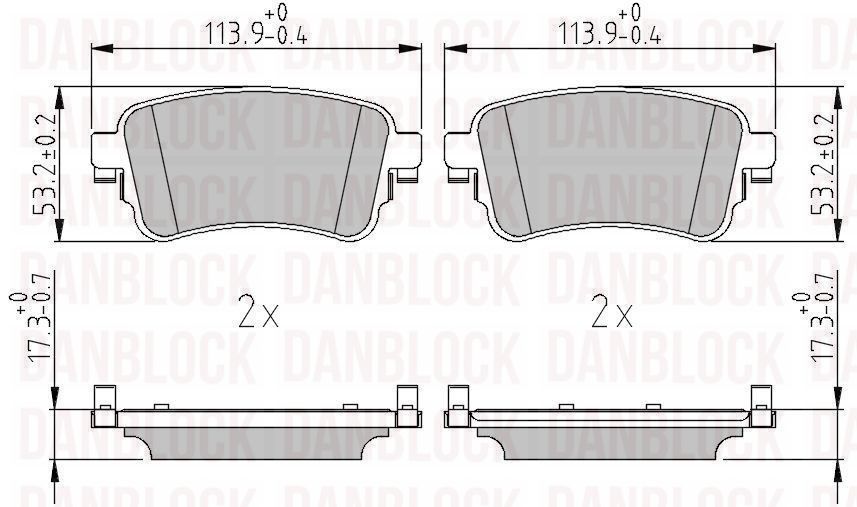 Brake Pad Set, disc brake (DB 511370)