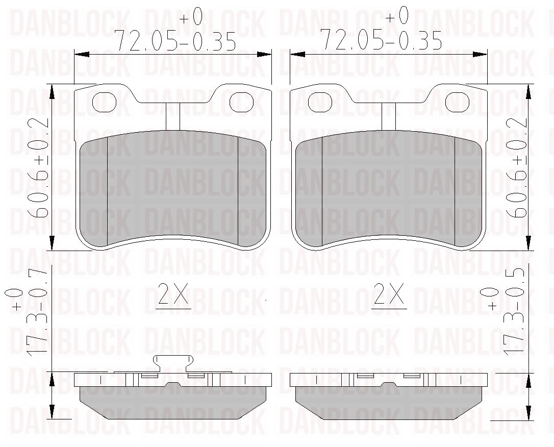 Brake Pad Set, disc brake (DB 510431)