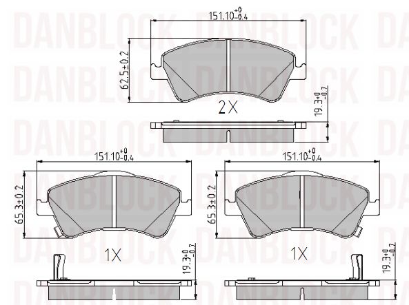 Brake Pad Set, disc brake (DB 510608)
