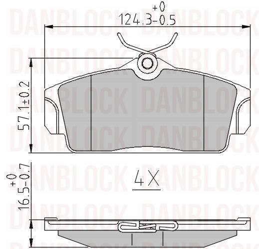 Brake Pad Set, disc brake (DB 510826)