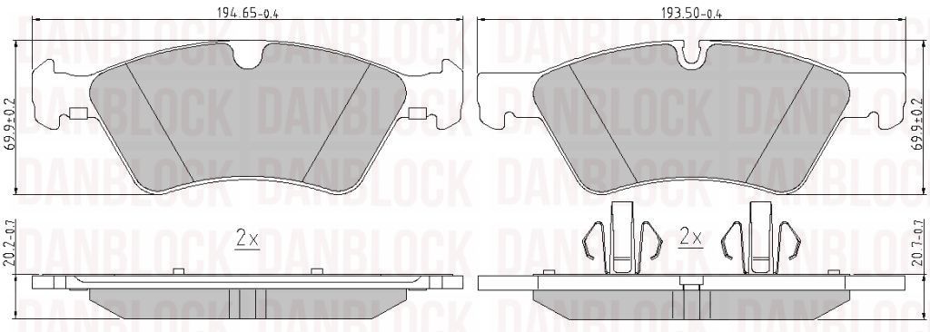 Brake Pad Set, disc brake (DB 510575)