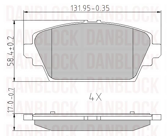 Brake Pad Set, disc brake (DB 510232)