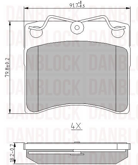 Brake Pad Set, disc brake (DB 511021)