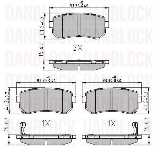 Brake Pad Set, disc brake (DB 510538)
